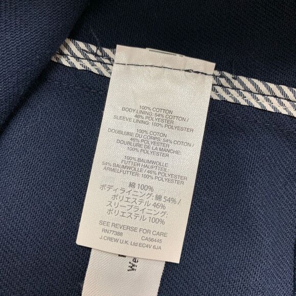 J Crew Peacoat Womens 4 Navy Double Breasted Heavyweight Cotton Twill Jacket - Picture 10 of 14